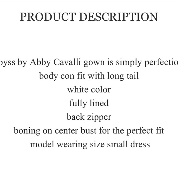 Abyss by Abby Cavalli gown size M - Picture 6 of 6